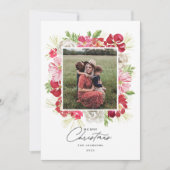 Cartes Pour Fêtes Annuelles Joyeux cadre d'aquarelle de Noël (Devant)