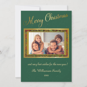 Cartes Pour Fêtes Annuelles Joyeux cadre photo de Noël élégant
