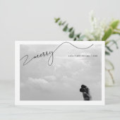 Cartes Pour Fêtes Annuelles Joyeux calligraphie Nom du script Photo Noël (Debout devant)