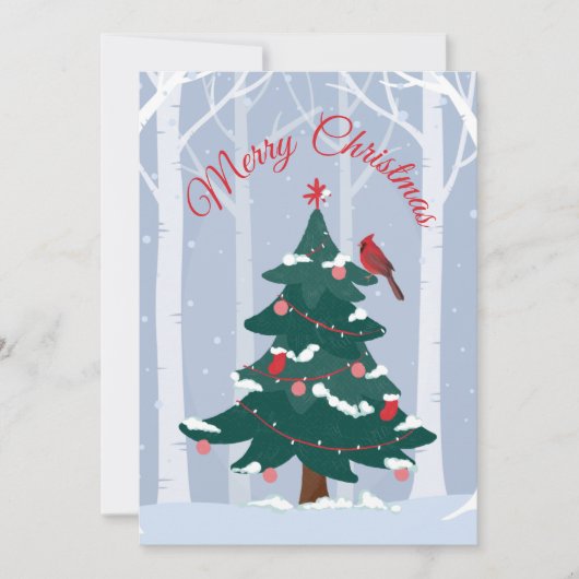 Cartes Pour Fêtes Annuelles Joyeux Cardinal de Noël (Devant)