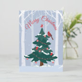 Cartes Pour Fêtes Annuelles Joyeux Cardinal de Noël (Debout devant)