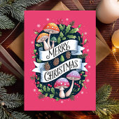 Cartes Pour Fêtes Annuelles Joyeux champignons de Noël