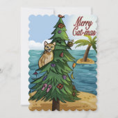 Cartes Pour Fêtes Annuelles Joyeux Chat-Noël (Devant)