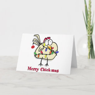 Cartes Pour Fêtes Annuelles Joyeux Chick.mas Fun