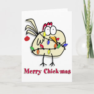 Cartes Pour Fêtes Annuelles Joyeux Chick.mas Fun