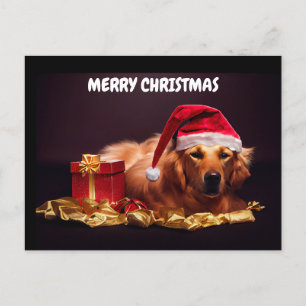 Cartes Pour Fêtes Annuelles Joyeux chien chiot de Noël