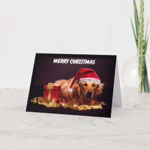 Cartes Pour Fêtes Annuelles Joyeux chien chiot de Noël