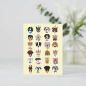 Cartes Pour Fêtes Annuelles Joyeux Chien d'Anniversaire Face À Des Animaux Vai (Debout devant)