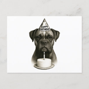 Cartes Pour Fêtes Annuelles Joyeux chien de boxe d'anniversaire