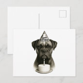 Cartes Pour Fêtes Annuelles Joyeux chien de boxe d'anniversaire (Devant / Derrière)