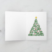 Cartes Pour Fêtes Annuelles Joyeux chien de Noël (Intérieur)