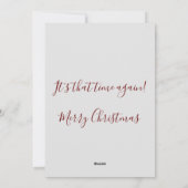 Cartes Pour Fêtes Annuelles Joyeux chien de Noël en pleine lumière (Dos)