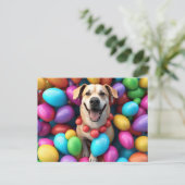 Cartes Pour Fêtes Annuelles Joyeux chien de Pâques (Debout devant)