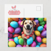 Cartes Pour Fêtes Annuelles Joyeux chien de Pâques (Devant / Derrière)