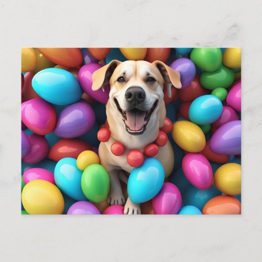 Cartes Pour Fêtes Annuelles Joyeux chien de Pâques (Devant)