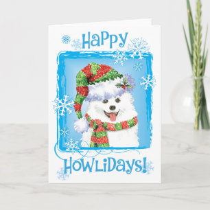 Cartes Pour Fêtes Annuelles Joyeux chien d'esquimau Howliday