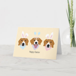Cartes Pour Fêtes Annuelles Joyeux Chiens Beagles de Pâques