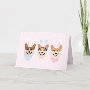 Cartes Pour Fêtes Annuelles Joyeux Chiens de Corgi gallois Pembroke de Pâques