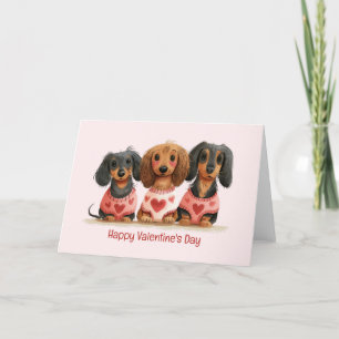 Cartes Pour Fêtes Annuelles Joyeux Chiens de la fête des Valentines