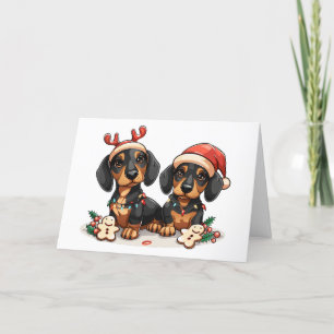 Cartes Pour Fêtes Annuelles Joyeux Chiens de Noël