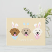 Cartes Pour Fêtes Annuelles Joyeux Chiens de Pâques (Debout devant)