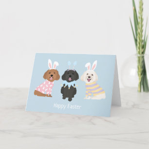 Cartes Pour Fêtes Annuelles Joyeux Chiens de Pâques