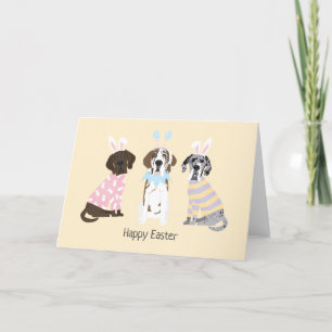 Cartes Pour Fêtes Annuelles Joyeux Chiens de Pâques