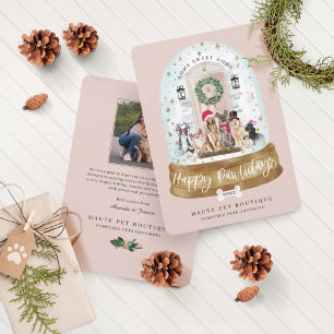 Cartes Pour Fêtes Annuelles Joyeux Chiens de Pawlidays Soins aux animaux de co