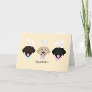 Cartes Pour Fêtes Annuelles Joyeux Chiens d'excursion de Pâques Labrador