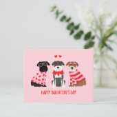 Cartes Pour Fêtes Annuelles Joyeux Chiens Schnauzer de la Journée des Valentin (Debout devant)