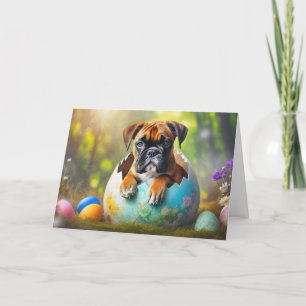 Cartes Pour Fêtes Annuelles Joyeux chiot de la boîte de Pâques