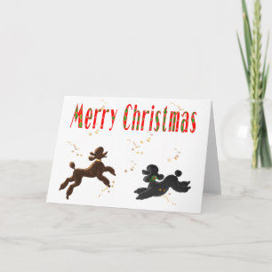 Cartes Pour Fêtes Annuelles Joyeux chocolat de Noël et canicules noires Jouer