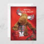 Cartes Pour Fêtes Annuelles Joyeux Chris Moose (Devant / Derrière)
