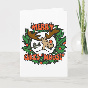 Cartes Pour Fêtes Annuelles Joyeux Chris Moose