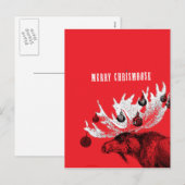Cartes Pour Fêtes Annuelles joyeux chrismoose (Devant / Derrière)
