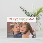 Cartes Pour Fêtes Annuelles Joyeux Christ dans la Parties scintillant d'or de (Debout devant)