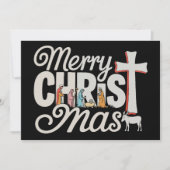 Cartes Pour Fêtes Annuelles Joyeux Christ Mas Noël chrétien Jésus Noël Noël (Devant)