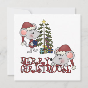 Cartes Pour Fêtes Annuelles Joyeux Christmouse avec l'arbre