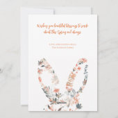 Cartes Pour Fêtes Annuelles Joyeux Collage d'Harmonie Florale de Pâques (Dos)