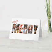 Cartes Pour Fêtes Annuelles Joyeux Collage photo Noël (Devant)