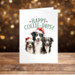 Cartes Pour Fêtes Annuelles Joyeux Collie-Days Collies chien Noël drôle<br><div class="desc">Pour une personnalisation plus avancée de cette conception,  il vous suffit de cliquer sur le bouton "Modifier en utilisant l'outil de conception" ci-dessus !</div>
