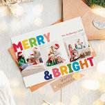 Cartes Pour Fêtes Annuelles Joyeux coloré et brillant année en examen 3 Photo<br><div class="desc">Profitez de la joie et de la magie de la saison des Fêtes avec cette année unique et festive, colorée, joyeuse et brillante en commentaire 3 photo carte de vacances. Son design simple mais amusant présente une palette de couleurs arc-en-ciel rouge, vert, jaune, bleu, orange et rose, créant une atmosphère...</div>
