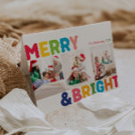 Cartes Pour Fêtes Annuelles Joyeux coloré et brillant plié trois photos<br><div class="desc">Profitez de la joie et de la magie de la saison des Fêtes avec cette carte de vacances unique et festive, colorée et pliée trois photo. Son design simple mais amusant présente une palette de couleurs arc-en-ciel rouge, vert, jaune, bleu, orange et rose, créant une atmosphère dynamique et joyeuse. L'approche...</div>