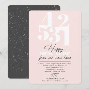 Cartes Pour Fêtes Annuelles Joyeux Compte à rebours du Nouvel An Déménagement 