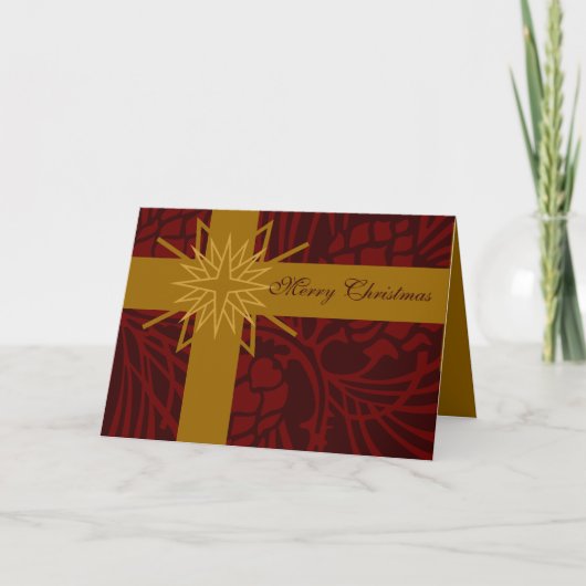 Cartes Pour Fêtes Annuelles Joyeux cône de pin de Noël présent III (Devant)