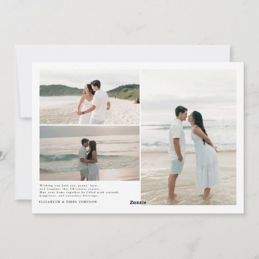 Cartes Pour Fêtes Annuelles Joyeux couple de Noël pour toujours (Dos)