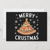 Cartes Pour Fêtes Annuelles Joyeux Crustmas Pizza Noël Arbre de Noël Cadeaux (Devant)