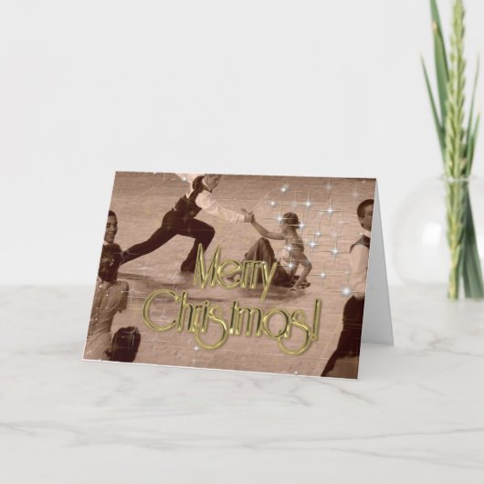 Cartes Pour Fêtes Annuelles Joyeux danseurs de Noël PERSONNALISÉS (Devant)