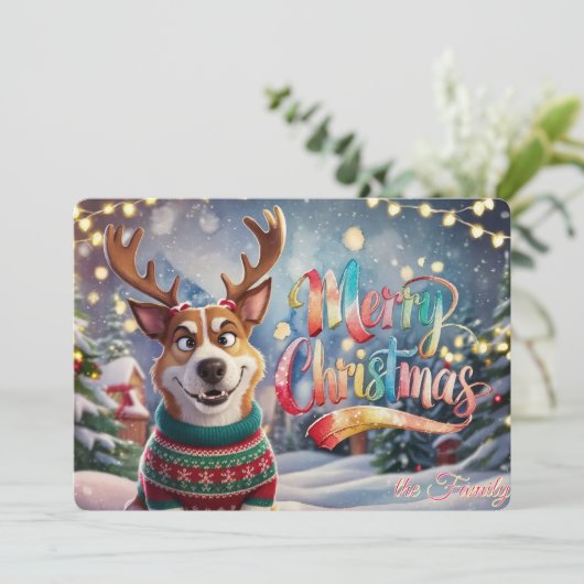 Cartes Pour Fêtes Annuelles Joyeux de Noël (Debout devant)