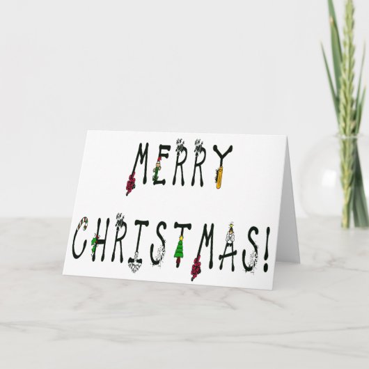 Cartes Pour Fêtes Annuelles Joyeux décor de Noël (Devant)